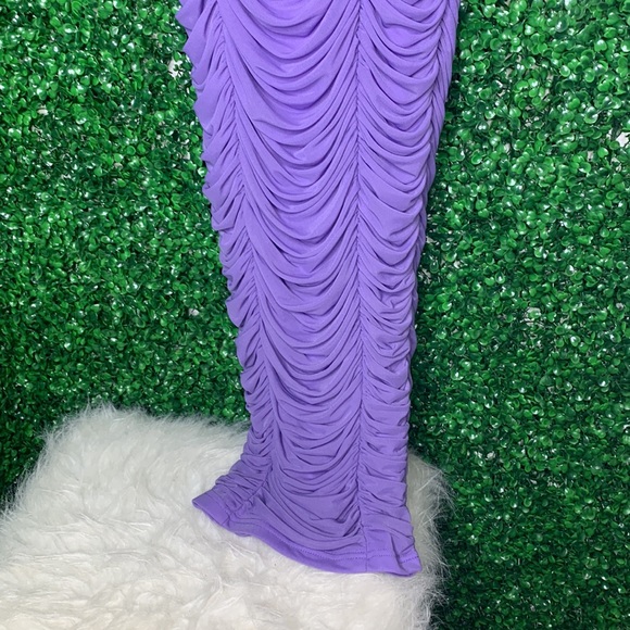 Ruched midi dress, lavender - Picture 3 of 3